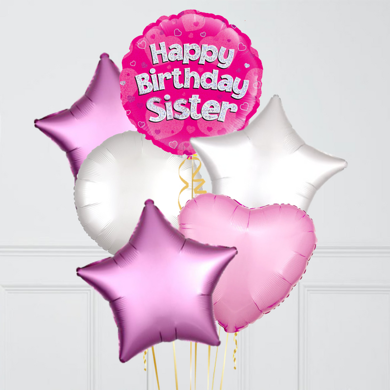 Happy Birthday Sister Foil Balloon Bouquet