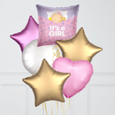 It's a Girl Baby Sleeping Foil Balloon Bouquet