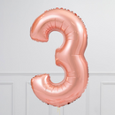 Rose Gold Number Balloons (0-9). 40 inch