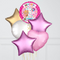 1st Birthday Pink & Teddy Foil Balloon Bouquet