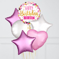 Happy Birthday To You Pink & Gold Balloon Bouquet