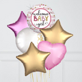 Welcome Baby Girl Foil Balloon Bouquet