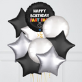 Happy Birthday Fart Face Inflated Foil Balloon Bouquet