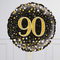 90th Birthday Gold & Black Foil Balloon Bouquet