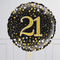 21st Birthday Gold & Black Foil Balloon Bouquet