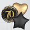 70th Birthday Gold & Black Foil Balloon Bouquet