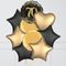 70th Birthday Gold & Black Foil Balloon Bouquet