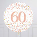 60th Birthday Rose Gold Foil Balloon Bouquet