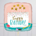 Happy Birthday Confetti Cake Foil Balloon Bouquet