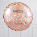 Rose Gold Sparkle Birthday Inflated Foil Balloon Bouquet