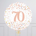 70th Birthday Rose Gold Foil Balloon Bouquet