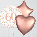 60th Birthday Rose Gold Foil Balloon Bouquet