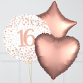 16th Birthday Rose Gold Foil Balloon Bouquet