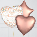 Rose Gold Happy Anniversary Foil Balloon Bouquet