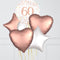 60th Birthday Rose Gold Foil Balloon Bouquet