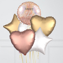 Rose Gold Sparkle Birthday Inflated Foil Balloon Bouquet