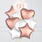 60th Birthday Rose Gold Foil Balloon Bouquet