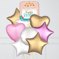 Happy Birthday Confetti Cake Foil Balloon Bouquet