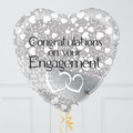 Silver Congratulations On Your Engagement Foil Balloon Bouquet