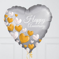 Elegant Happy Anniversary Foil Balloon Bouquet