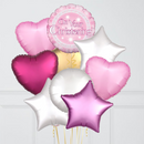 On Your Christening Pink Foil Balloon Bouquet