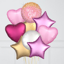 Gold Sparkles It's a Girl Balloon Bouquet