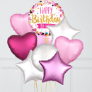 Happy Birthday To You Pink & Gold Balloon Bouquet