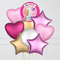 1st Birthday Pink & Teddy Foil Balloon Bouquet