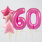 Inflated Fuchsia Pink Birthday Balloon Numbers