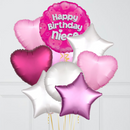 Happy Birthday Niece Pink Foil Balloon Bouquet