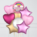 Rainbow Birthday Girl Foil Balloon Bouquet