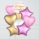 Stripes On Your Communion Pink Foil Balloon Bouquet