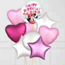 Happy Birthday Daughter Minnie Mouse Foil Balloon Bouquet