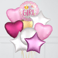 Pink Baby Girl Foil Balloon Bouquet