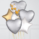 Elegant Happy Anniversary Foil Balloon Bouquet