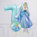 Cinderella Princess Birthday Inflated Birthday Crazy Balloon Bunch