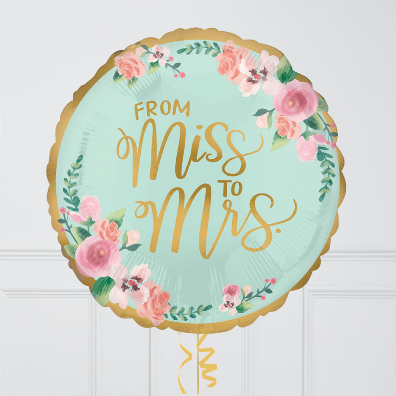 From Miss to Mrs Foil Balloon Bouquet