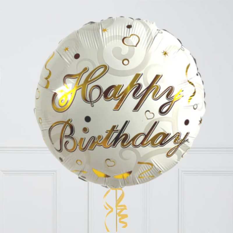 Birthday Gold Foil Balloon Bouquet