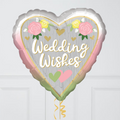 Floral Wedding Wishes Foil Balloon Bouquet