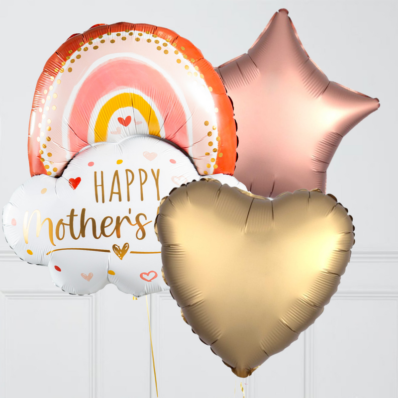 Happy Mother's Day Golden Rainbow Balloon Bouquet