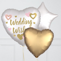 Classy White & Gold Wedding Wishes Foil Balloon Bouquet