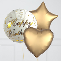 Happy Birthday Classy Gold Foil Balloon Bouquet