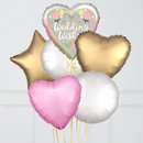 Floral Wedding Wishes Foil Balloon Bouquet