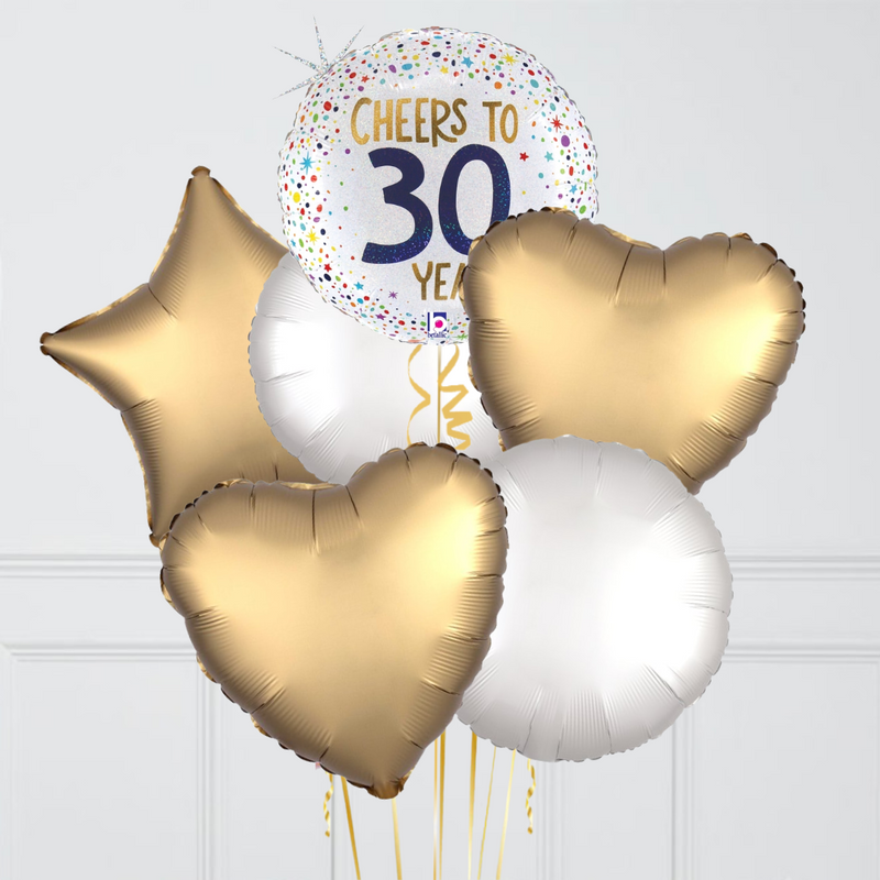 Cheers To 30 Years Foil Balloon Bouquet