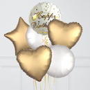 Happy Birthday Classy Gold Foil Balloon Bouquet