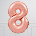 Rose Gold Number Balloons (0-9). 40 inch