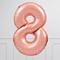 Rose Gold Number Balloons (0-9). 40 inch