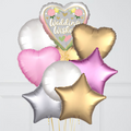 Floral Wedding Wishes Foil Balloon Bouquet