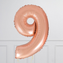 Rose Gold Number Balloons (0-9). 40 inch