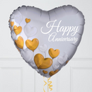 Silver & Gold Anniversary Foil Balloon Bouquet